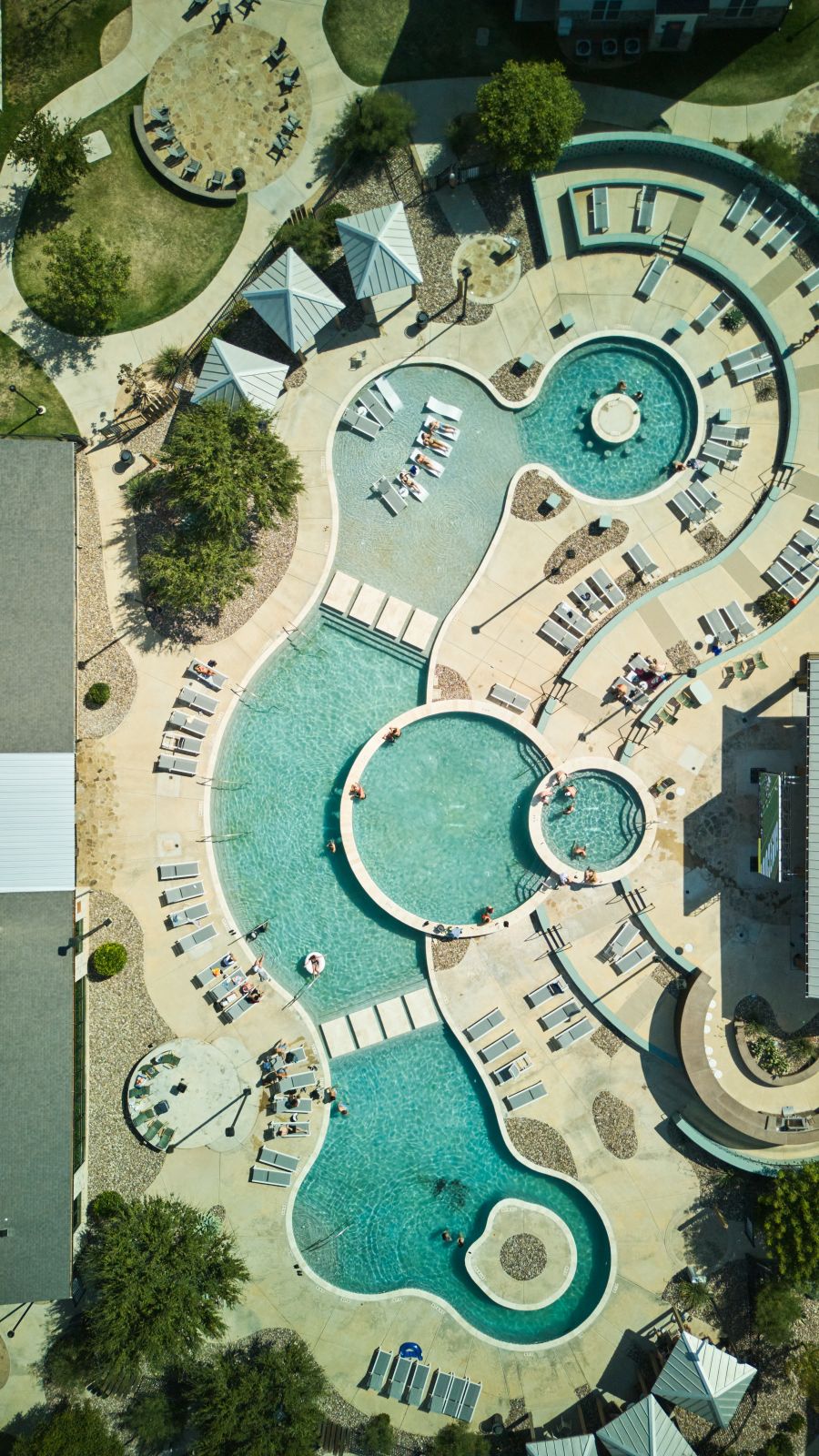 Overhead shot of pool