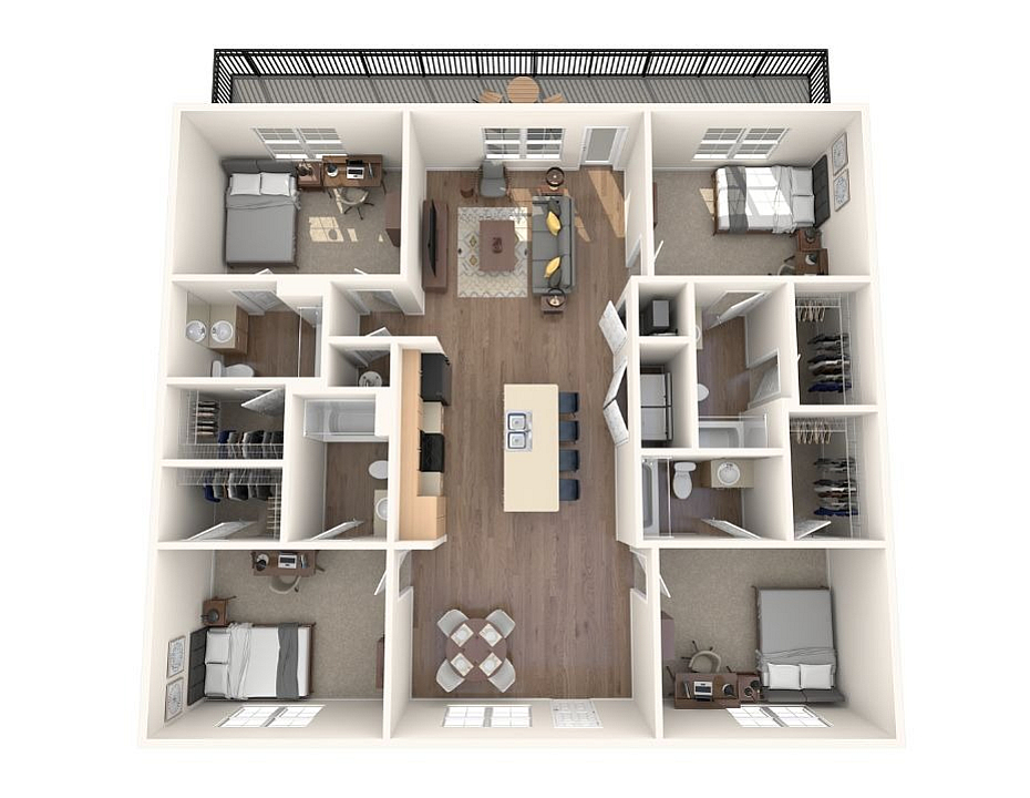 4BR/4BA – Flat