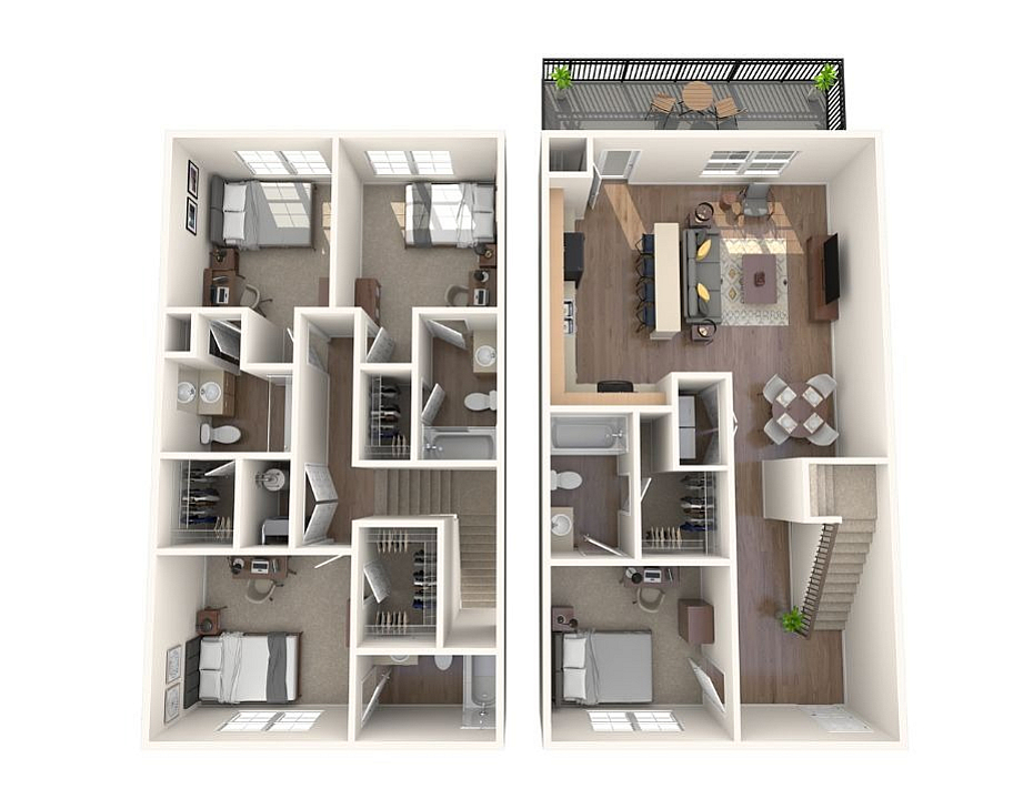 4BR/4BA – Townhome