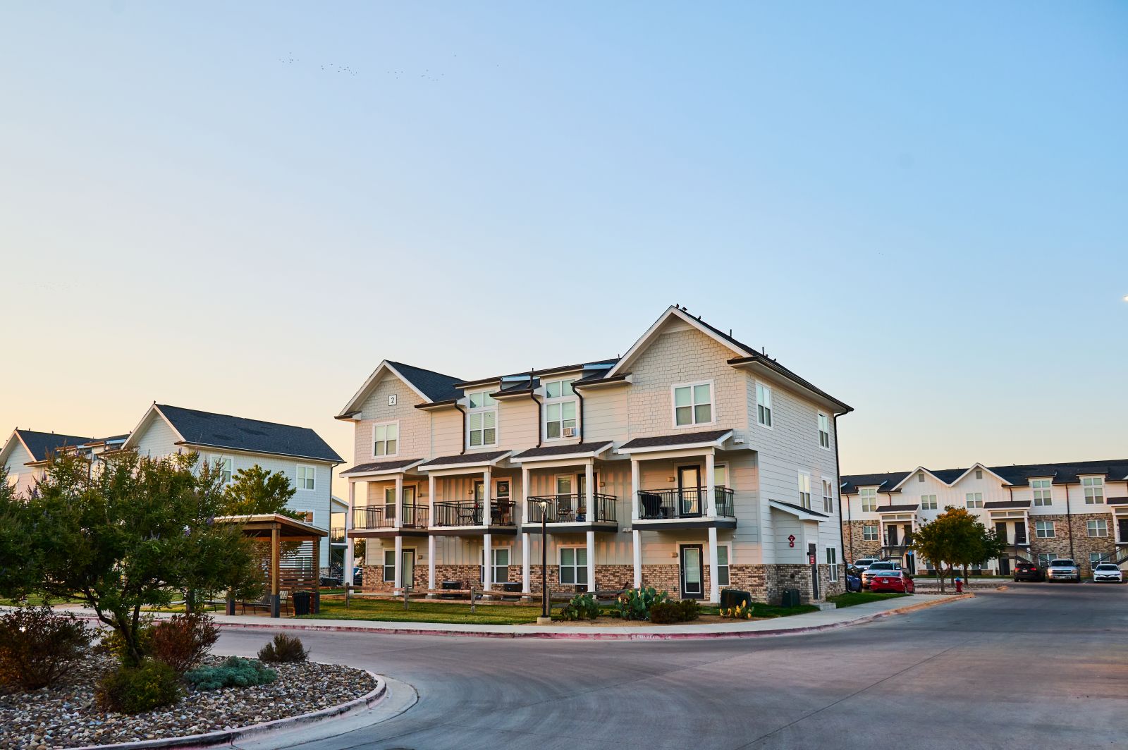 Exterior shot of townhouse